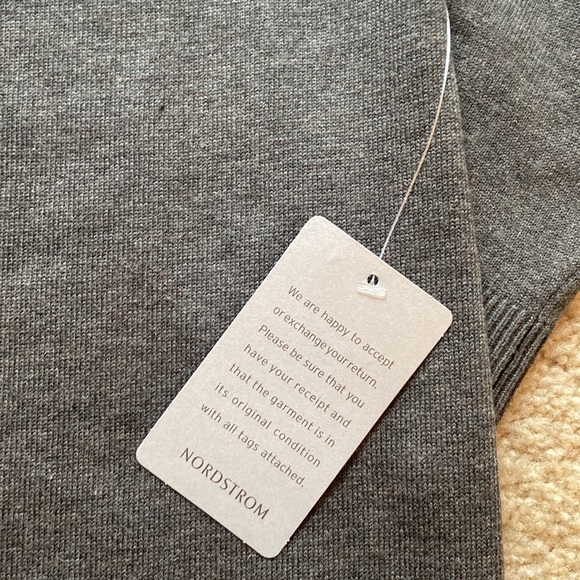 Eliza J, Size Petite Small, Grey/Pink/Cream Sweater Dress - Picture 6 of 6